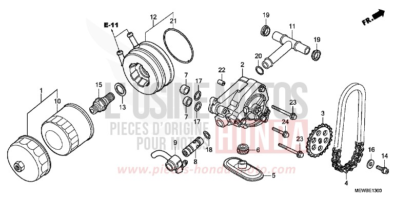 OIL FILTER/OIL PUMP for Deauville ABS CARNELIAN RED METALLIC (R296) from 2011